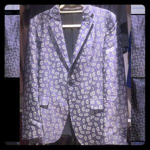 Paisley sport coat jacket blazer suit pea trench